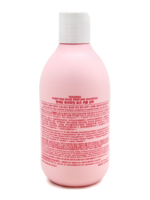 Tenzero Парфюмированный шампунь для волос с ароматом розы Purifying Rose Perfume Shampoo, 300 мл