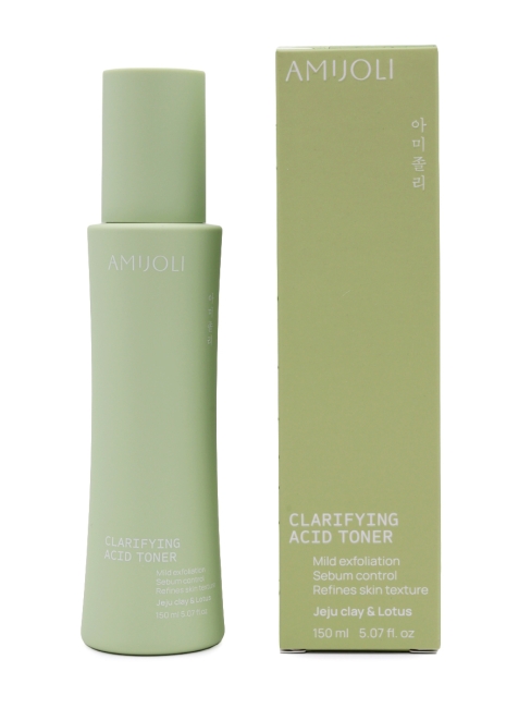 AMIJOLI Очищающий тонер с кислотами, глиной и экстрактом лотоса Clarifying Аcid Toner JeJu Сlay & Lotus, 150 мл