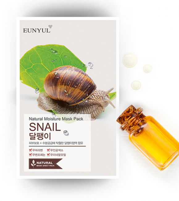 EUNYUL Natural Moisture Mask Pack Snail Тканевая маска для лица с муцином улитки, 25 мл EUNYUL Natural Moisture Mask Pack Snail Тканевая маска для лица с муцином улитки, 25 мл