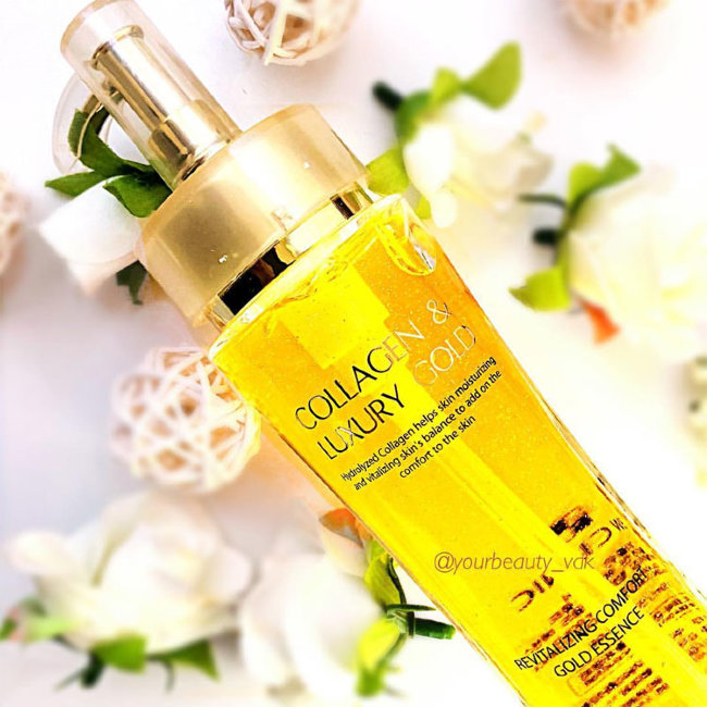 3W Clinic Эссенция для лица с Золотом и коллагеном Collagen & Luxury Gold Revitalizing Comfort Gold Essence, 150 мл