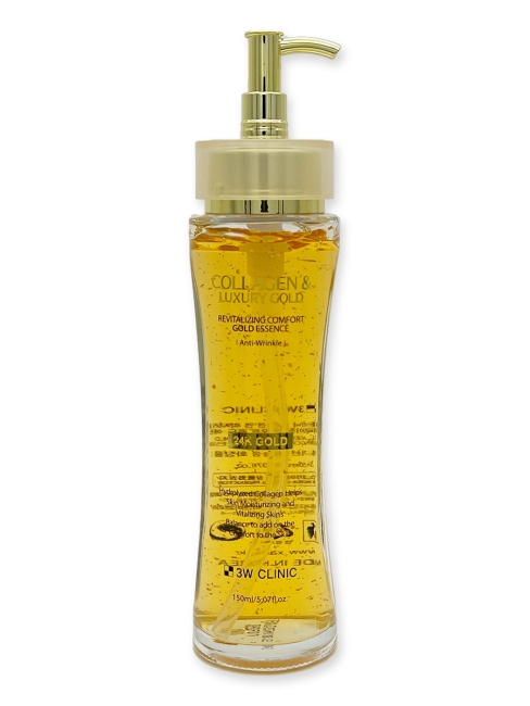 3W Clinic Эссенция для лица с Золотом и коллагеном Collagen & Luxury Gold Revitalizing Comfort Gold Essence, 150 мл