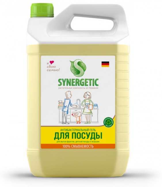 Synergetic Биоразлагаемое концентрированное средство для мытья посуды Лимон, канистра ПЭ, 5 л. Synergetic Биоразлагаемое концентрированное средство для мытья посуды Лимон, канистра ПЭ, 5 л.