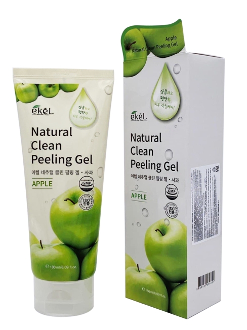 Ekel Пилинг-скатка с экстрактом зеленого яблока Natural Clean Peeling Gel Apple, 180 мл Ekel Пилинг-скатка с экстрактом зеленого яблока Natural Clean Peeling Gel Apple, 180 мл