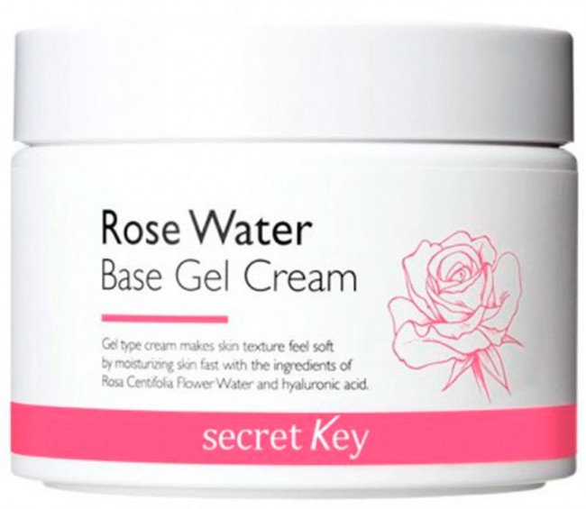 Secret Key Rose Water Base Gel Cream Гель-крем для лица с экстрактом лепестков розы, 100 г