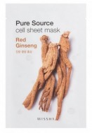 MISSHA Pure Source Cell Sheet Mask Red Ginseng Тканевая маска с экстрактом красного женьшеня, 21 г