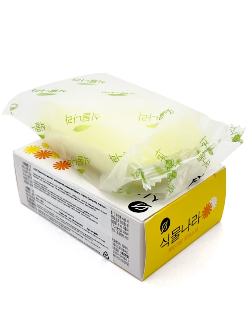 LION Туалетное мыло увлажняющее с экстрактом ромашки Botanic Nation Camomile Moisture, 100 г