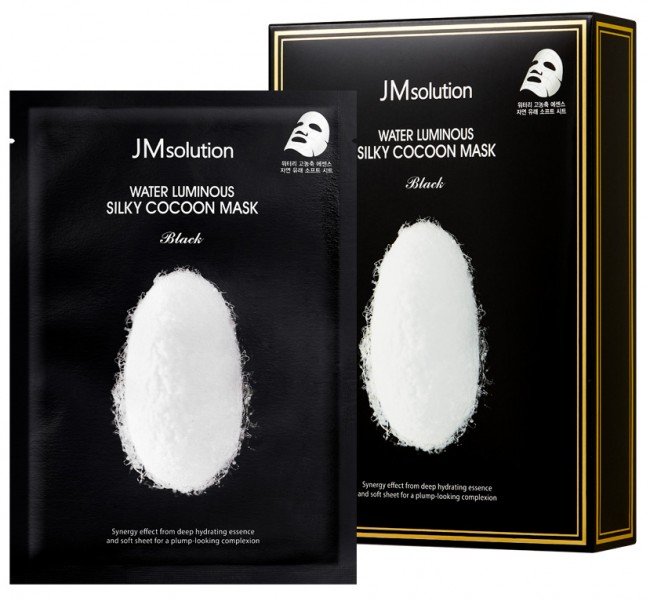 JMsolution Маска для упругости кожи с протеинами шелка Water Luminous Silky Cocoon Mask Black, 35 г JMsolution Маска для упругости кожи с протеинами шелка Water Luminous Silky Cocoon Mask Black, 35 г