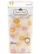 ShinYoung Массажная мочалка полотенце для глубокого очищения кожи и профилактики целлюлита "Цветочек" Skin Care Massage Towel Orange, 30x100 см