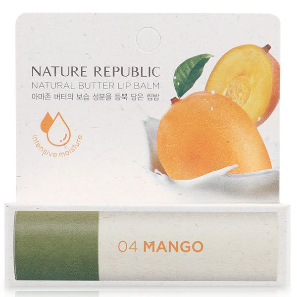 NATURE REPUBLIC Natural Butter Lip Balm Mango Бальзам для губ Манго, 4 г