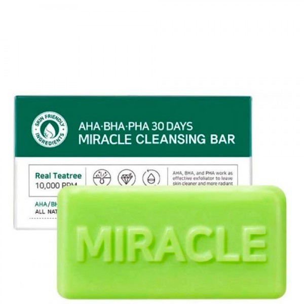 Some By Mi Очищающее мыло с кислотами для проблемной кожи AHA·BHA·PHA 30 DAYS MIRACLE CLEANSING BAR, 106 г Some By Mi Очищающее мыло с кислотами для проблемной кожи AHA·BHA·PHA 30 DAYS MIRACLE CLEANSING BAR, 106 г