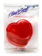 Hartbeat Конфеты карамель леденцовая со вкусом клубники Jumbo Love Candy Strawberry Flavour (26 шт), 150 г