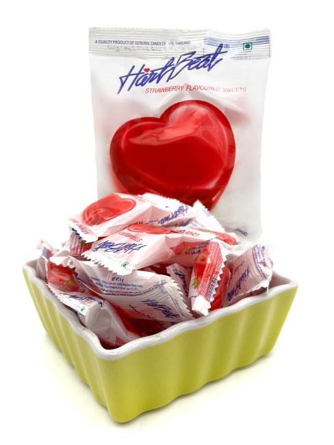 Hartbeat Конфеты карамель леденцовая со вкусом клубники Jumbo Love Candy Strawberry Flavour (26 шт), 150 г Hartbeat Конфеты карамель леденцовая со вкусом клубники Jumbo Love Candy Strawberry Flavour (26 шт), 150 г