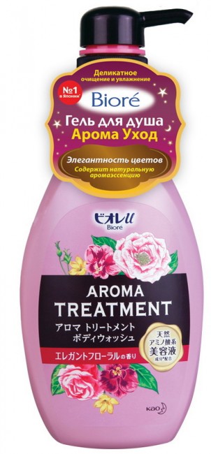 Biore Aroma Treatment Гель для душа Элегантность цветов, 480 мл