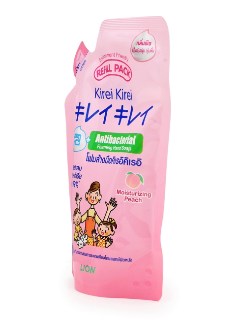 LION Жидкое пенное антибактериальное мыло Персик Kirei Kirei Family Foaming Hand Soap Moisturizing Peach, 200 мл LION Жидкое пенное антибактериальное мыло Персик Kirei Kirei Family Foaming Hand Soap Moisturizing Peach, 200 мл