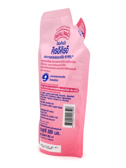 LION Жидкое пенное антибактериальное мыло Персик Kirei Kirei Family Foaming Hand Soap Moisturizing Peach, 200 мл