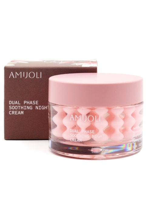 AMIJOLI Капсульный ночной крем для лица с магнолией и церамидами Dual Phase Soothing Night Сream Calming Magnolia, 50 мл