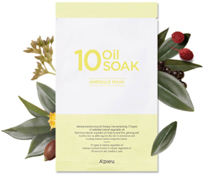 A'PIEU 10 Oil Soak Ampoule Mask Интенсивная маска с масляным комплексом, 22 г A'PIEU 10 Oil Soak Ampoule Mask Интенсивная маска с масляным комплексом, 22 г
