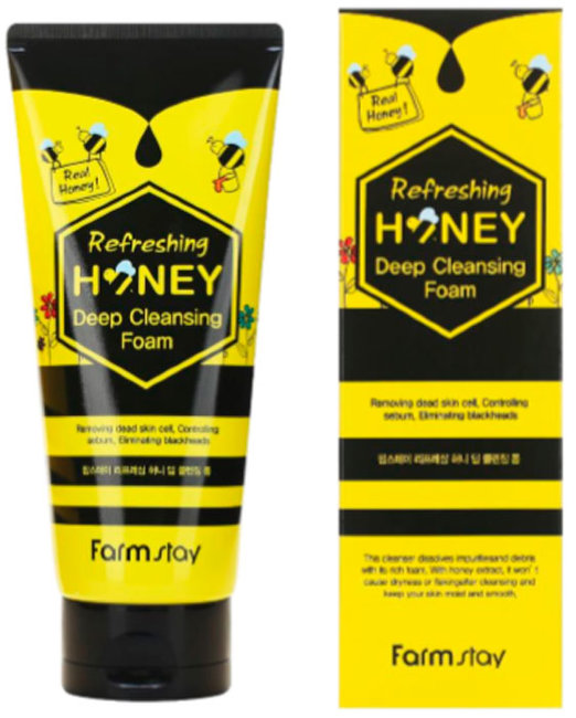 FarmStay Refreshing Honey Deep Cleansing Foam Пенка глубокого очищения с экстрактом меда, 180 мл FarmStay Refreshing Honey Deep Cleansing Foam Пенка глубокого очищения с экстрактом меда, 180 мл