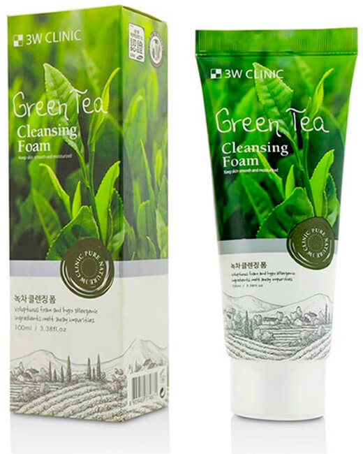 3W Clinic Пенка для умывания Зеленый чай Green Tea Cleansing Foam, 100 мл 3W Clinic Пенка для умывания Зеленый чай Green Tea Cleansing Foam, 100 мл