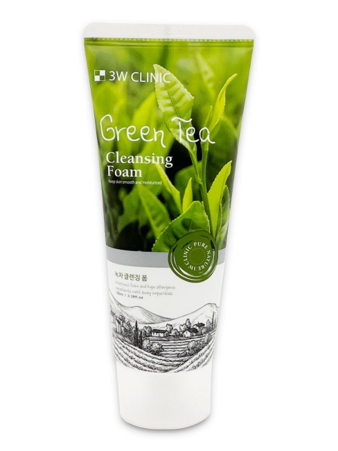 3W Clinic Пенка для умывания Зеленый чай Green Tea Cleansing Foam, 100 мл 3W Clinic Пенка для умывания Зеленый чай Green Tea Cleansing Foam, 100 мл