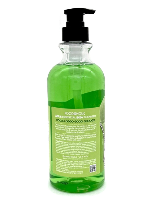 FoodaHolic Гель для душа с экстрактом яблока Essential Body Cleanser Apple, 750 мл