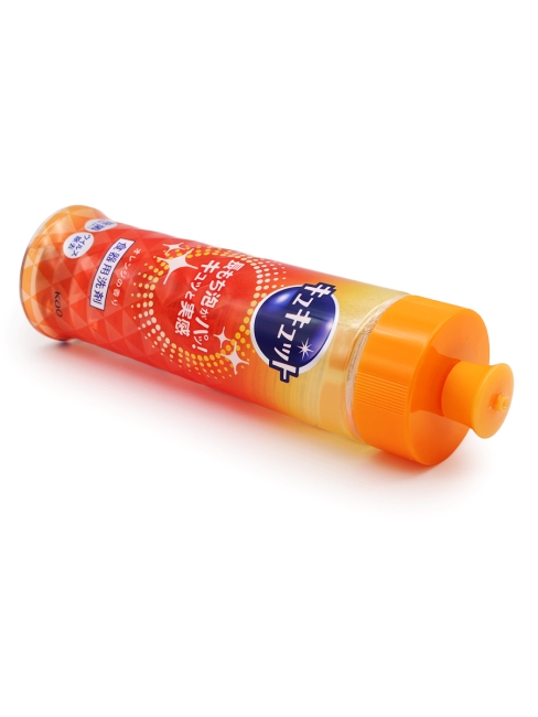 KAO Средство для мытья посуды с ароматом апельсина, быстрое смывание CuCute Orange, 220 мл