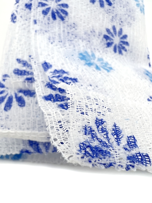 ShinYoung Массажная мочалка полотенце для глубокого очищения кожи и профилактики целлюлита "Цветочек" Skin Care Massage Towel Blue, 30x100 см ShinYoung Массажная мочалка полотенце для глубокого очищения кожи и профилактики целлюлита "Цветочек" Skin Care Massage Towel Blue, 30x100 см