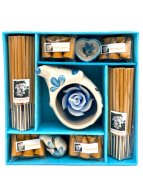 EcoBioLife Арома-набор Цветок Франжипани из 9 предметов голубой Frangipani Aroma Set Blue