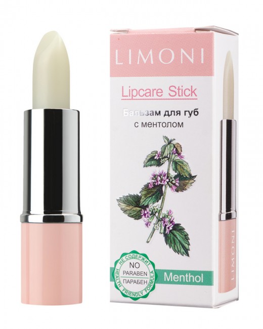 LIMONI Lipcare Stick Бальзам для губ 01-Ментол, 4,5 г
