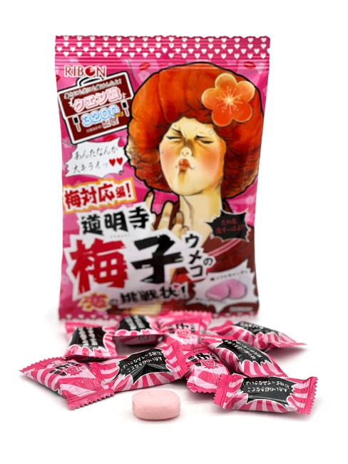 RIBON Конфеты жевательные со вкусом сливы с кислой начинкой Domyoji Umeko's Love Challenge Plum Edition (10 шт), 60 г RIBON Конфеты жевательные со вкусом сливы с кислой начинкой Domyoji Umeko's Love Challenge Plum Edition (10 шт), 60 г