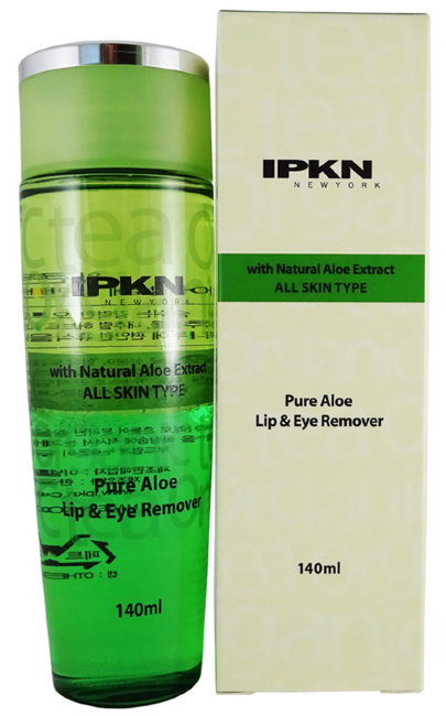 IPKN NEWYORK Pure Aloe Lip & Eye Remover Двухфазная жидкость для снятия макияжа с губ и глаз с экстрактом алоэ, 140 мл IPKN NEWYORK Pure Aloe Lip & Eye Remover Двухфазная жидкость для снятия макияжа с губ и глаз с экстрактом алоэ, 140 мл