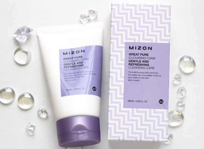 MIZON Great Pure Cleansing Foam Скрабирующая пенка для очищения кожи лица, 120 мл