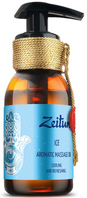 Zeitun Ароматическое массажное масло "Лёд": мята переченная, лайм, лимон, 100 мл