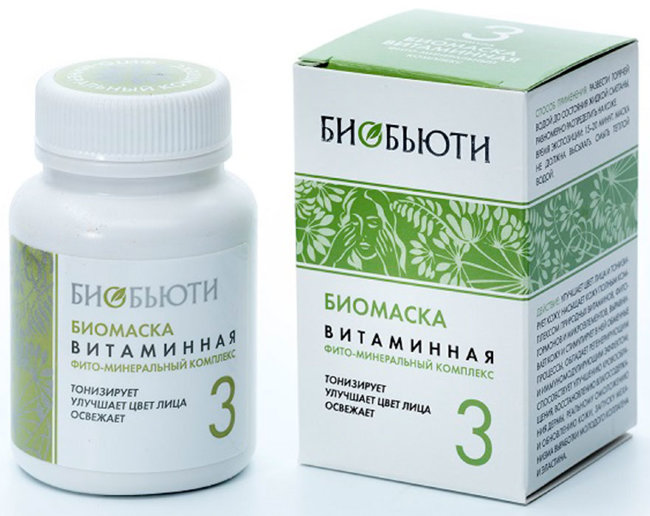 Биобьюти Биомаска № 3 Витаминная, 50 г Биобьюти Биомаска № 3 Витаминная, 50 г