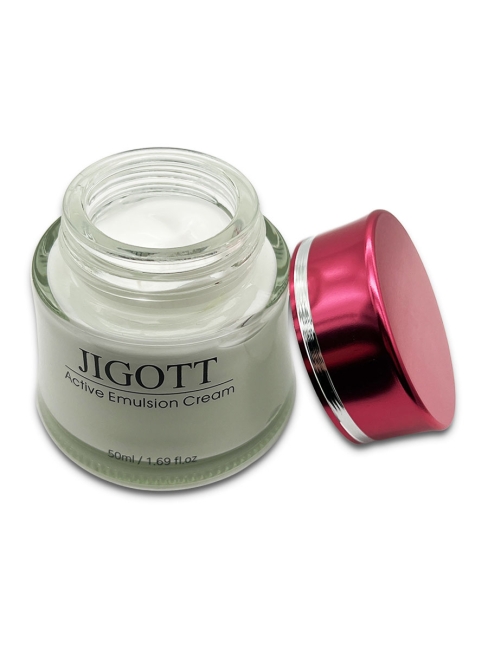 Jigott Крем-эмульсия для лица интенсивно увлажняющий Active Emulsion Cream, 50 г
