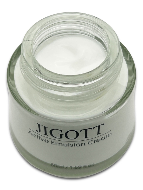 Jigott Крем-эмульсия для лица интенсивно увлажняющий Active Emulsion Cream, 50 г