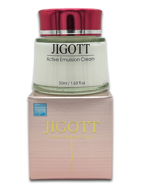 Jigott Крем-эмульсия для лица интенсивно увлажняющий Active Emulsion Cream, 50 г