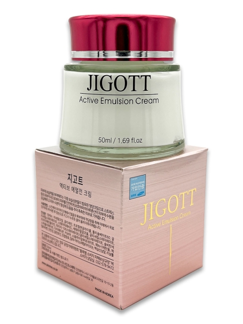 Jigott Крем-эмульсия для лица интенсивно увлажняющий Active Emulsion Cream, 50 г