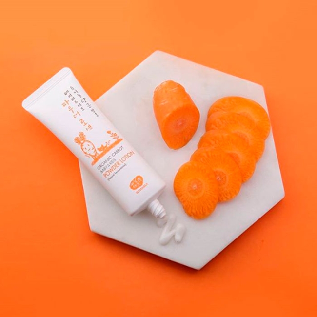 Whamisa Organic Carrot Baby Kids Powder Lotion Детский лосьон от опрелостей на основе ферментов моркови, 50 мл Whamisa Organic Carrot Baby Kids Powder Lotion Детский лосьон от опрелостей на основе ферментов моркови, 50 мл