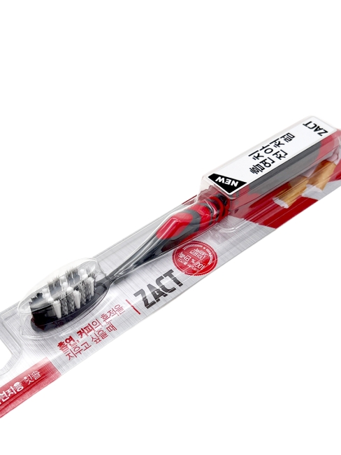 LION Зубная щетка для курильщиков средняя жесткость красная Dr. Sedoc - Zact Red, 1 шт