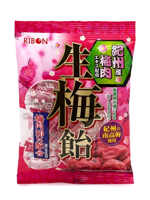 RIBON Карамель леденцовая с начинкой со вкусом Японской Сливы Kishu Plum Meat Raw Plum Candy (11 шт), 65 г RIBON Карамель леденцовая с начинкой со вкусом Японской Сливы Kishu Plum Meat Raw Plum Candy (11 шт), 65 г