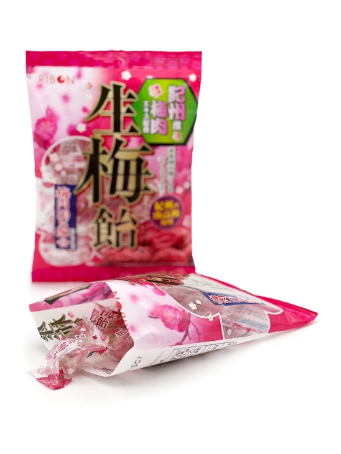 RIBON Карамель леденцовая с начинкой со вкусом Японской Сливы Kishu Plum Meat Raw Plum Candy (11 шт), 65 г RIBON Карамель леденцовая с начинкой со вкусом Японской Сливы Kishu Plum Meat Raw Plum Candy (11 шт), 65 г