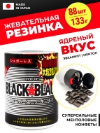 LOTTE Жевательная резинка с кофеином в банке Black Black One-Push Bottle, 133 г LOTTE Жевательная резинка с кофеином в банке Black Black One-Push Bottle, 133 г