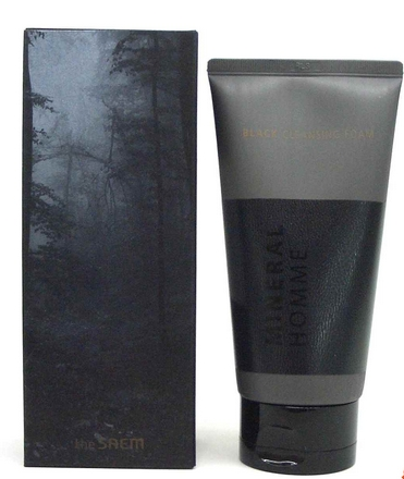 The Saem Пенка для умывания увлажняющая Mineral Homme Black Cleansing Foam, 150 мл
