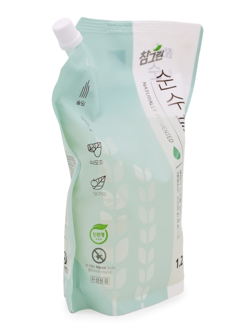 LION Средство для мытья посуды, овощей и фруктов Горные травы Charmgreen Pure Fermentation Plant Refill, 1200 мл