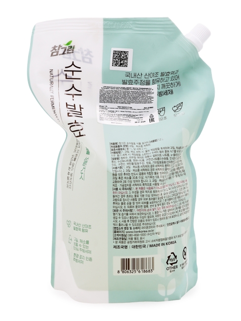 LION Средство для мытья посуды, овощей и фруктов Горные травы Charmgreen Pure Fermentation Plant Refill, 1200 мл