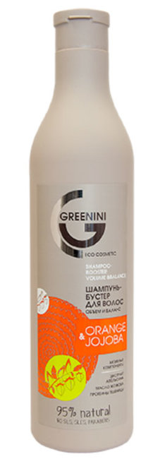 Greenini Orange & Jojoba Шампунь-бустер Объем и баланс, 500 мл