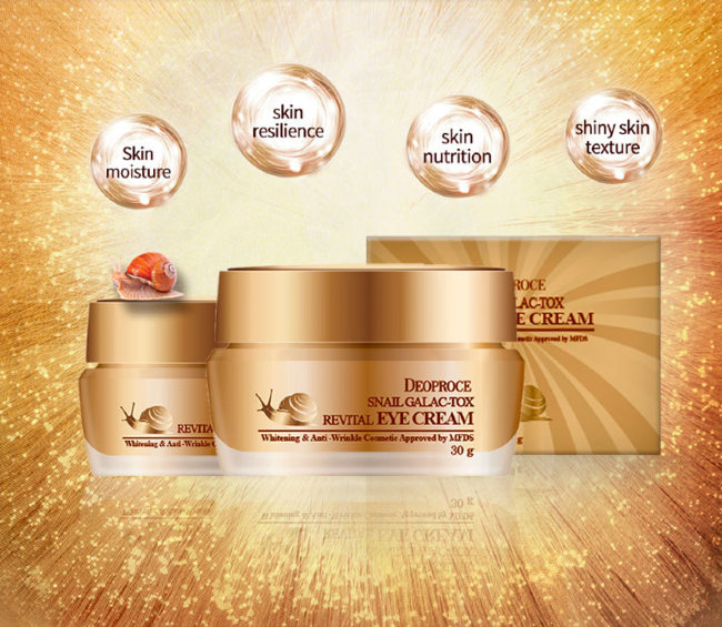 Deoproce Snail Galac-Tox Revital Eye Cream Крем для век с муцином улитки, 30 г