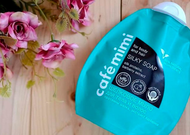 Кафе красоты Le Cafe Mimi Шелковое мыло для тела и волос, 250 мл Кафе красоты Le Cafe Mimi Шелковое мыло для тела и волос, 250 мл