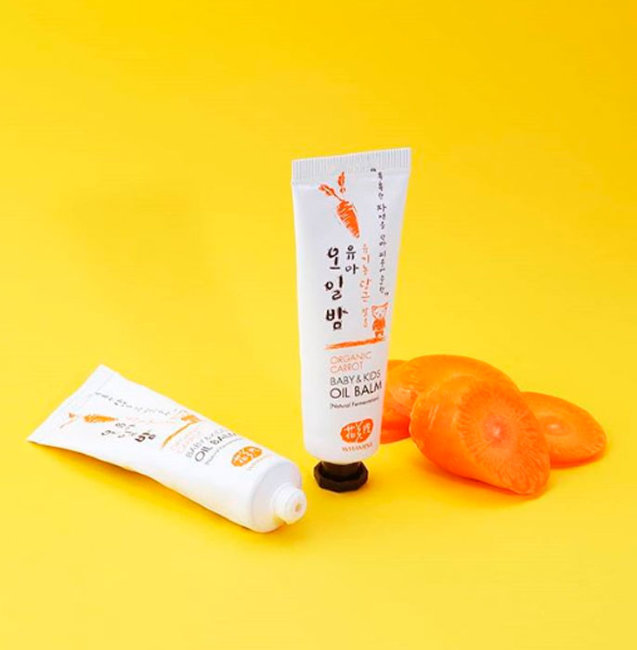 Whamisa Organic Carrot Baby&Kids Oil Balm Детское масло-бальзам на основе ферментов моркови, 30 г
